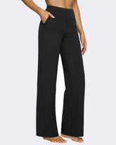 High-Waist Wide Leg Yoga Pants with Pockets