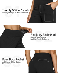 High-Waist Wide Leg Yoga Pants with Pockets