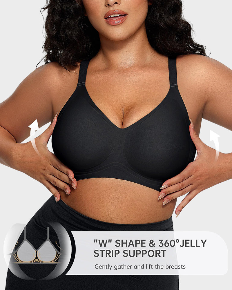 Women Comfortable Push Up Wireless Seamless Full Coverage Jelly Bra