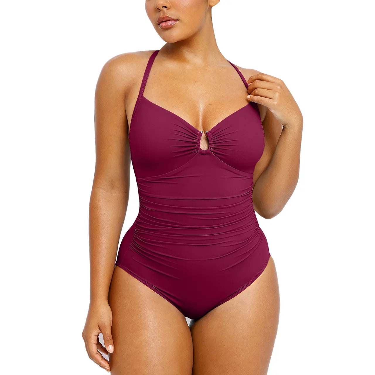 U-Ring Sculpt Slimming One Piece Swimsuit